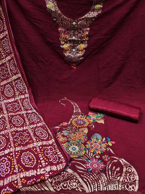 Embellished Unstitched Dress Material 3
