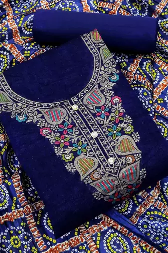 Embellished Unstitched Dress Material