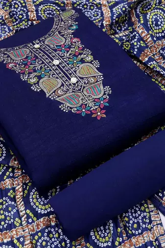 Embellished Unstitched Dress Material