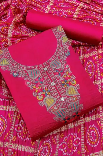 Embellished Unstitched Dress Material