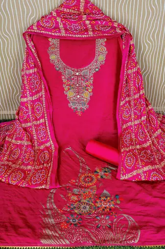 Embellished Unstitched Dress Material