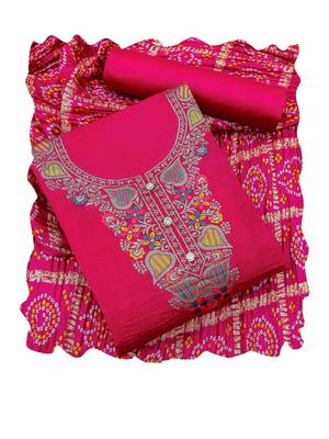Embellished Unstitched Dress Material 3