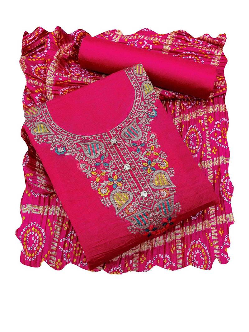 Embellished Unstitched Dress Material