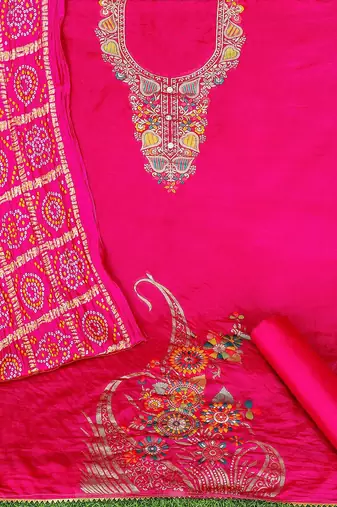Embellished Unstitched Dress Material