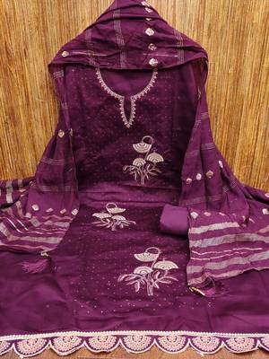 Embroidered Unstitched Dress Material 2