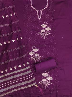 Embroidered Unstitched Dress Material 4