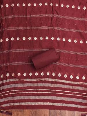 Embroidered Pure Cotton Unstitched Dress Material 4