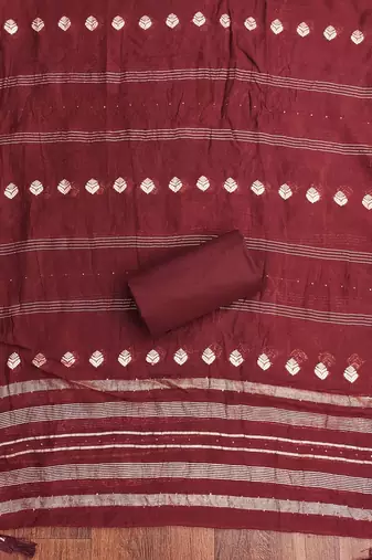 Embroidered Pure Cotton Unstitched Dress Material