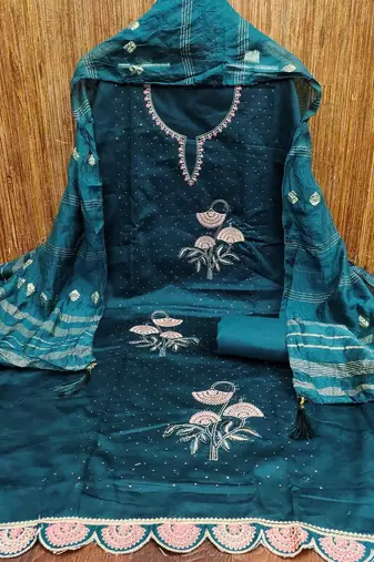 Embroidered Unstitched Dress Material