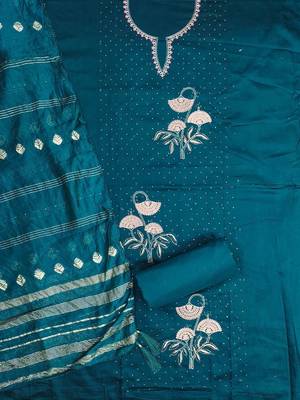 Embroidered Unstitched Dress Material 4