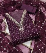 Embellished Organza Unstitched Dress Material
