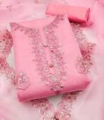 Embellished Organza Unstitched Dress Material