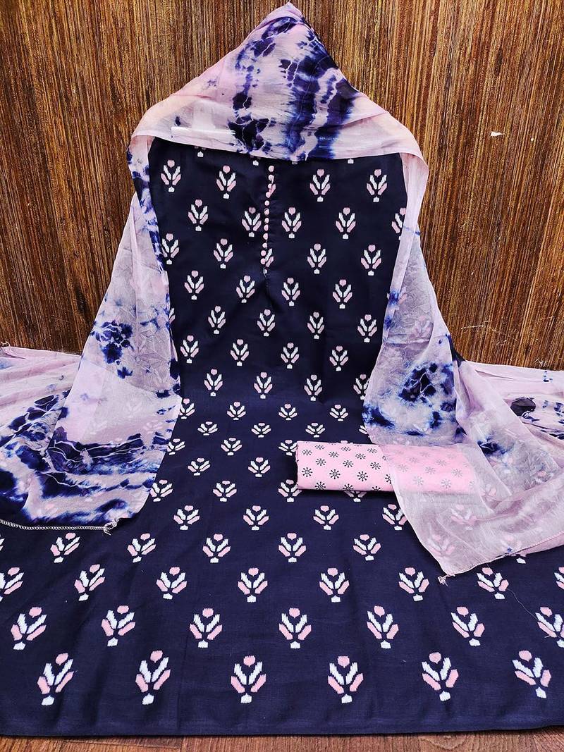 Embellished Unstitched Dress Material