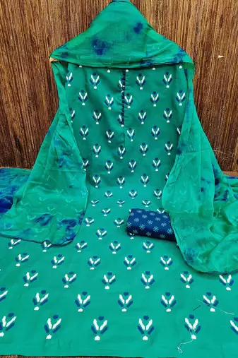 Embellished Unstitched Dress Material