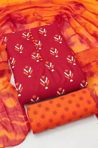 Geometric Printed Unstitched Dress Material