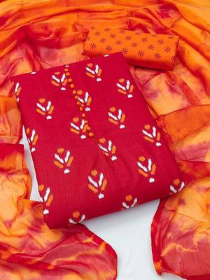 Geometric Printed Unstitched Dress Material 2