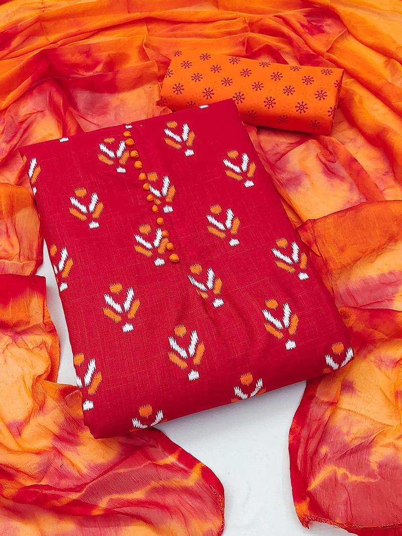 Geometric Printed Unstitched Dress Material