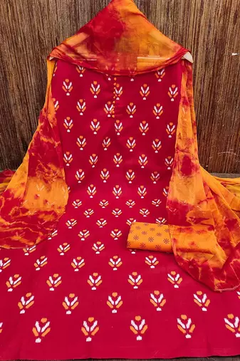 Geometric Printed Unstitched Dress Material
