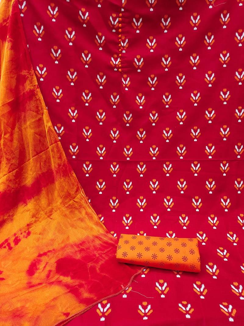 Geometric Printed Unstitched Dress Material