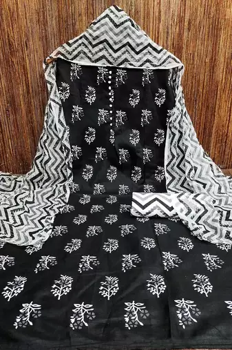 Floral Printed Unstitched Dress Material