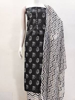 Floral Printed Unstitched Dress Material 4