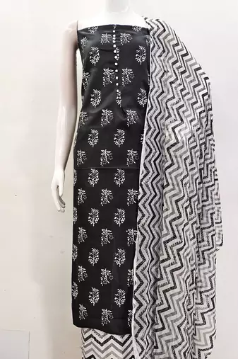 Floral Printed Unstitched Dress Material