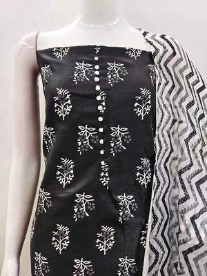 Floral Printed Unstitched Dress Material 5