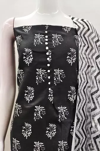 Floral Printed Unstitched Dress Material