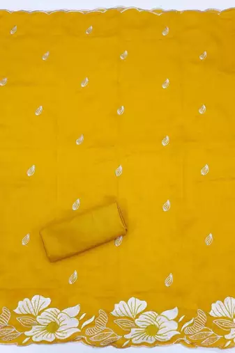 Embroidered Unstitched Dress Material