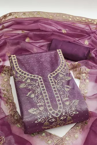 Embroidered Unstitched Dress Material