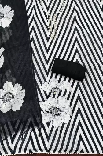 Embellished Unstitched Dress Material