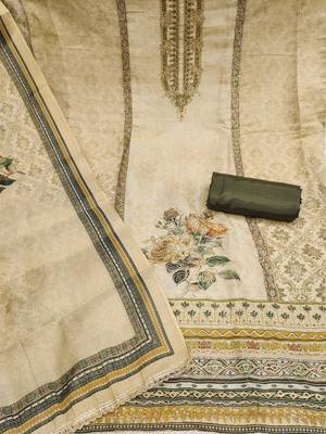 Embroidered Unstitched Dress Material 3