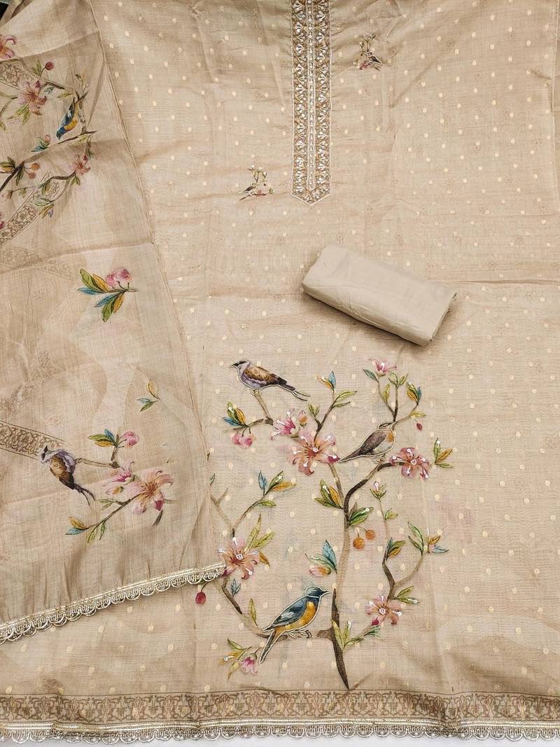 Printed Unstitched Dress Material