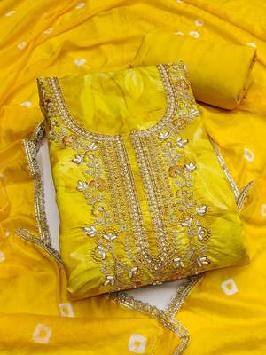 Embroidered Unstitched Dress Material 1