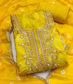 Embroidered Unstitched Dress Material