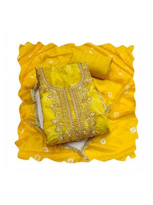 Embroidered Unstitched Dress Material 4