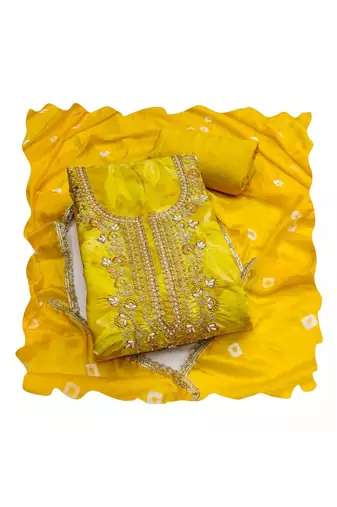 Embroidered Unstitched Dress Material