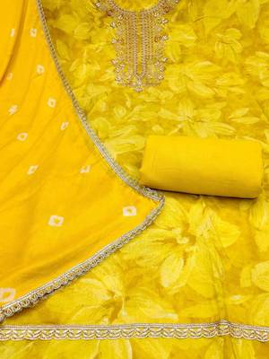 Embroidered Unstitched Dress Material 5