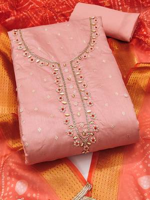Embroidered Unstitched Dress Material 3