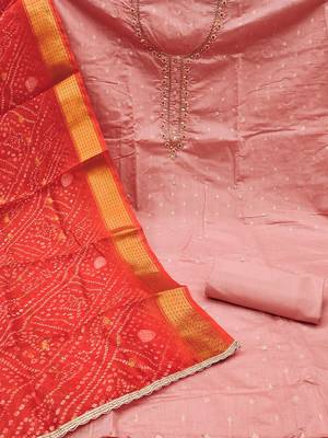 Embroidered Unstitched Dress Material 4