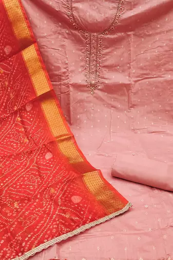 Embroidered Unstitched Dress Material