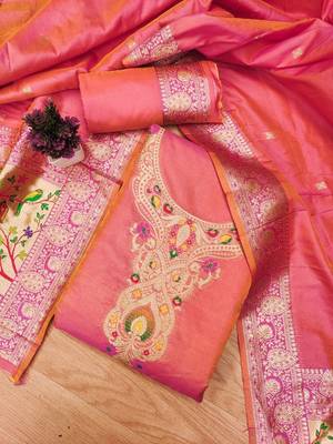 Pure Silk Unstitched Dress Material 1