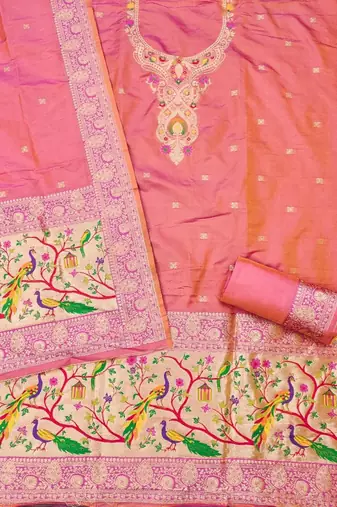 Pure Silk Unstitched Dress Material