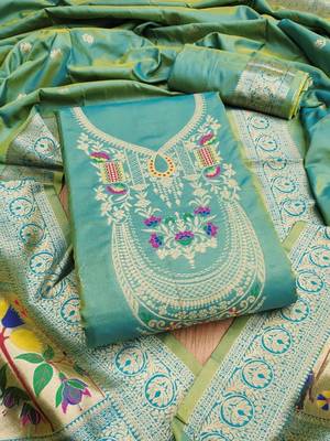 Pure Silk Unstitched Dress Material 1
