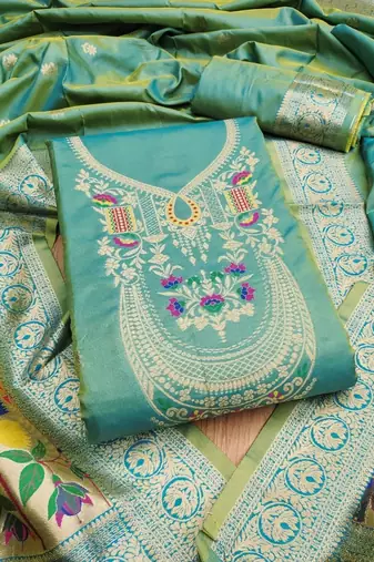 Pure Silk Unstitched Dress Material