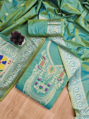 Pure Silk Unstitched Dress Material 2