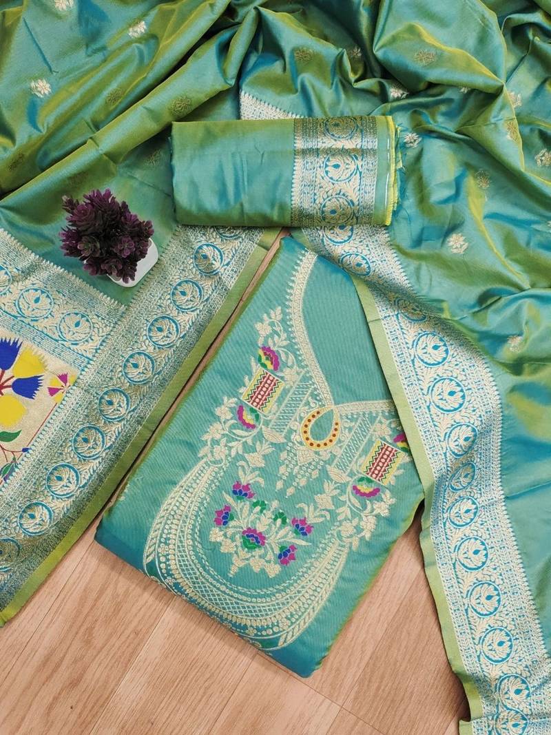 Pure Silk Unstitched Dress Material