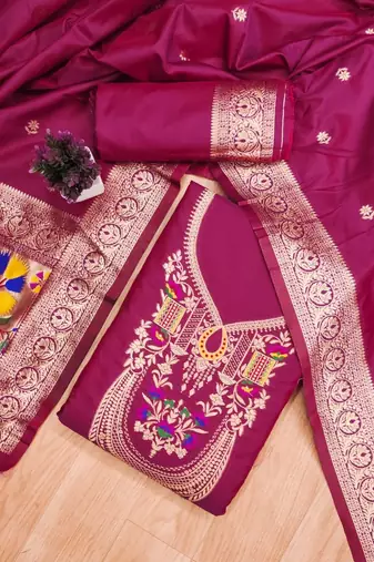 Pure Silk Unstitched Dress Material