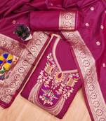 Pure Silk Unstitched Dress Material