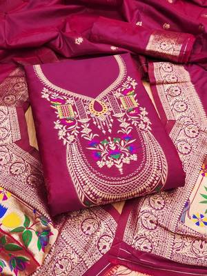 Pure Silk Unstitched Dress Material 2